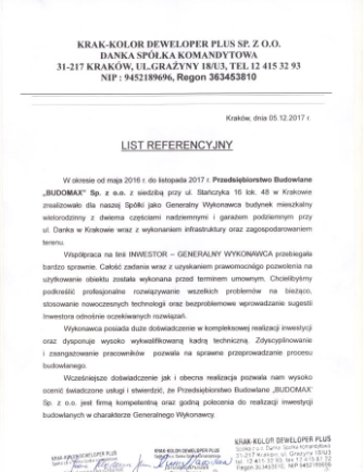 KRAK-KOLOR DEWELOPER PLUS Sp. z o.o. Danka Sp. K.