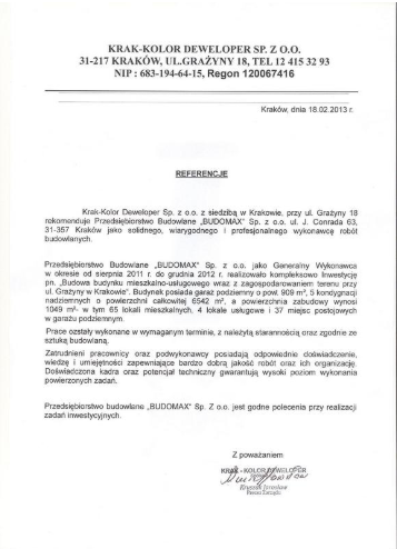 KRAK-KOLOR DEWELOPER Sp. z o. o.