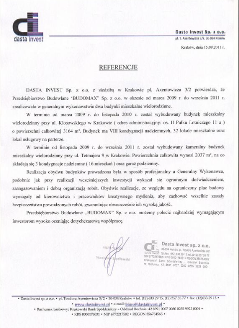 DASTA INVEST Sp. z o.o.